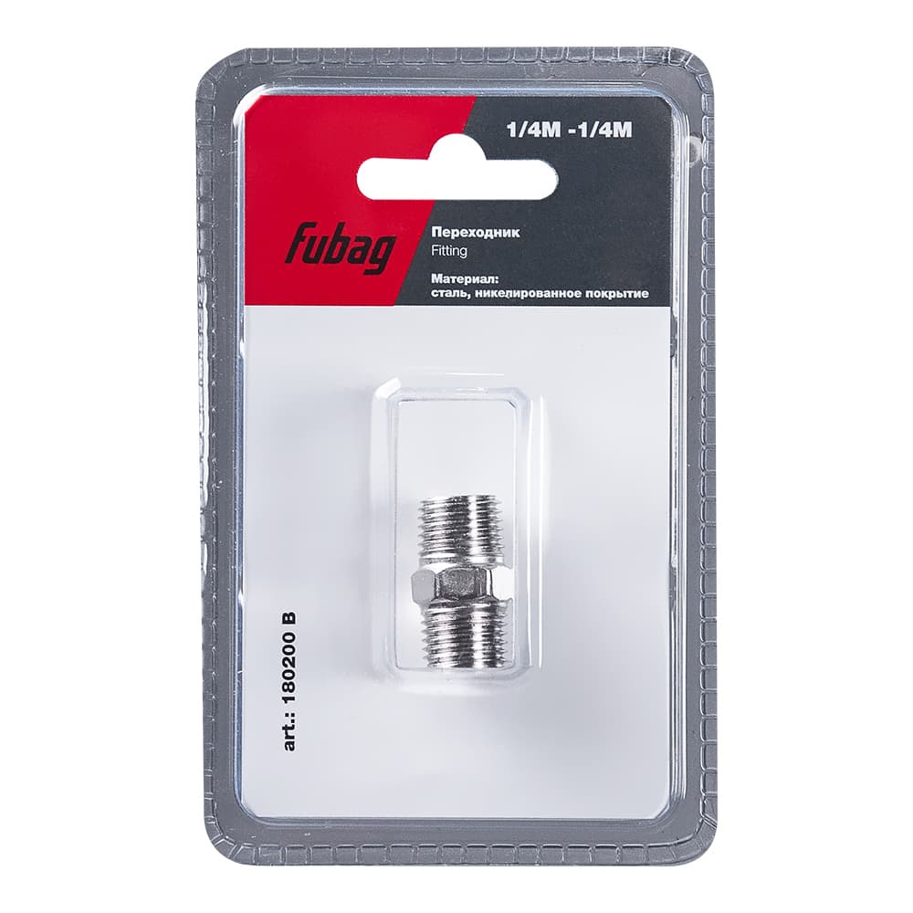 Переходник 1/4''M на 1/4''М блистер 1 шт