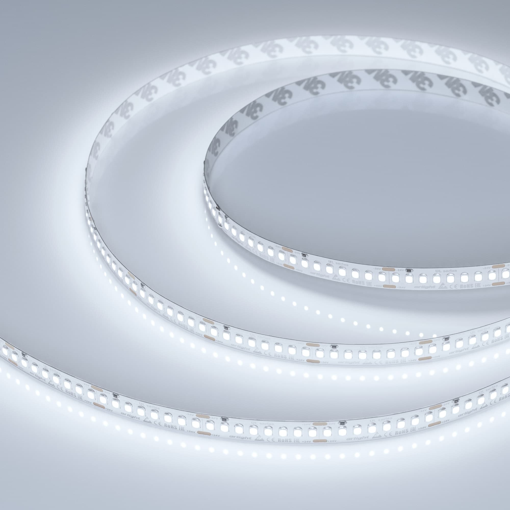 Лента светодиодная 20 Вт/м 24В IP20 6000K 200LED/м UL-A200-10mm SMD 2835 5 м