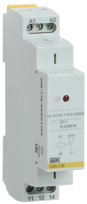 Реле промежуточное OIR 1 контакт (16А) 110 В AC/DC
