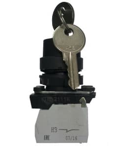 Переключатель КПЕ 2120 -К УХЛ3, чёрный, 2но+0нз, ключ на 3 положения с фиксацией, IP40