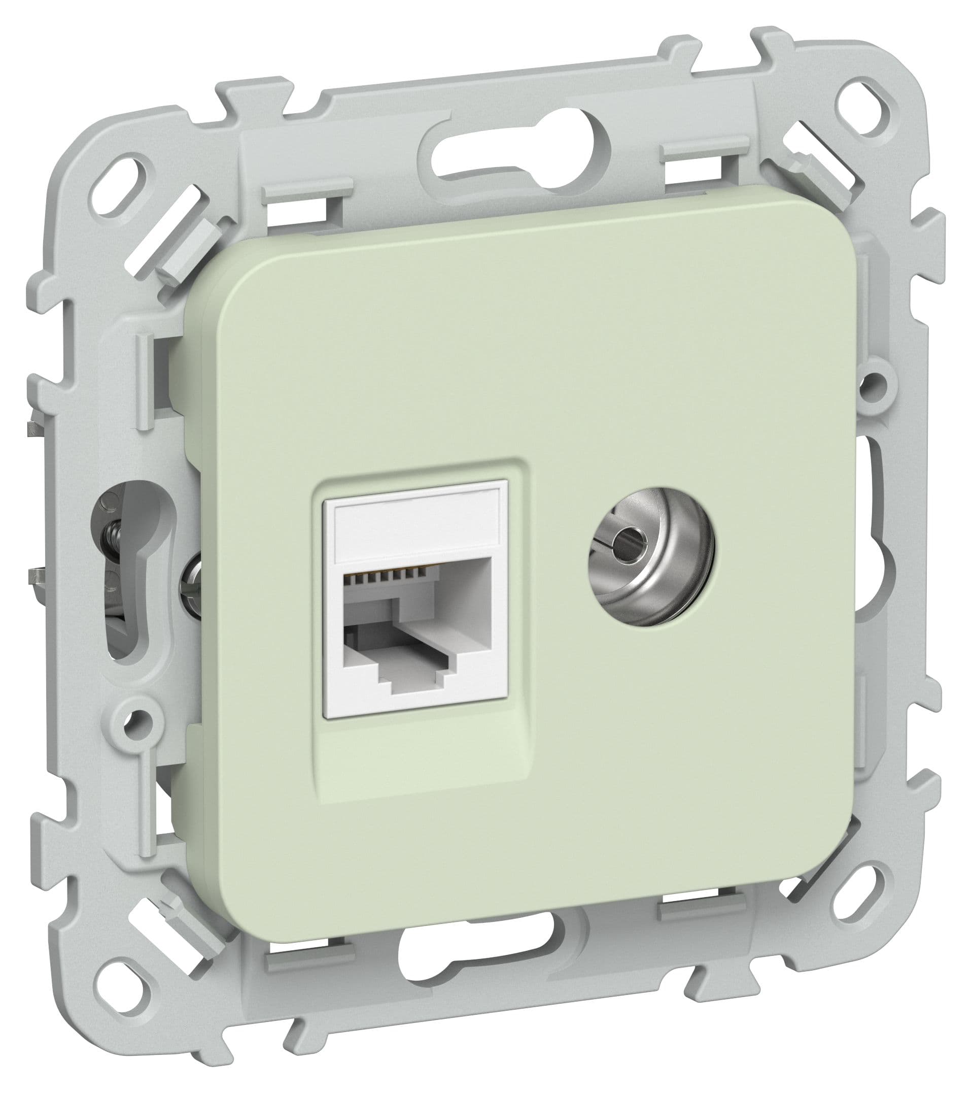 FLITE Розетка 2-местная RJ45/TV категория 5Е UTP РКТВ5е-2-0-ФлП панг IEK