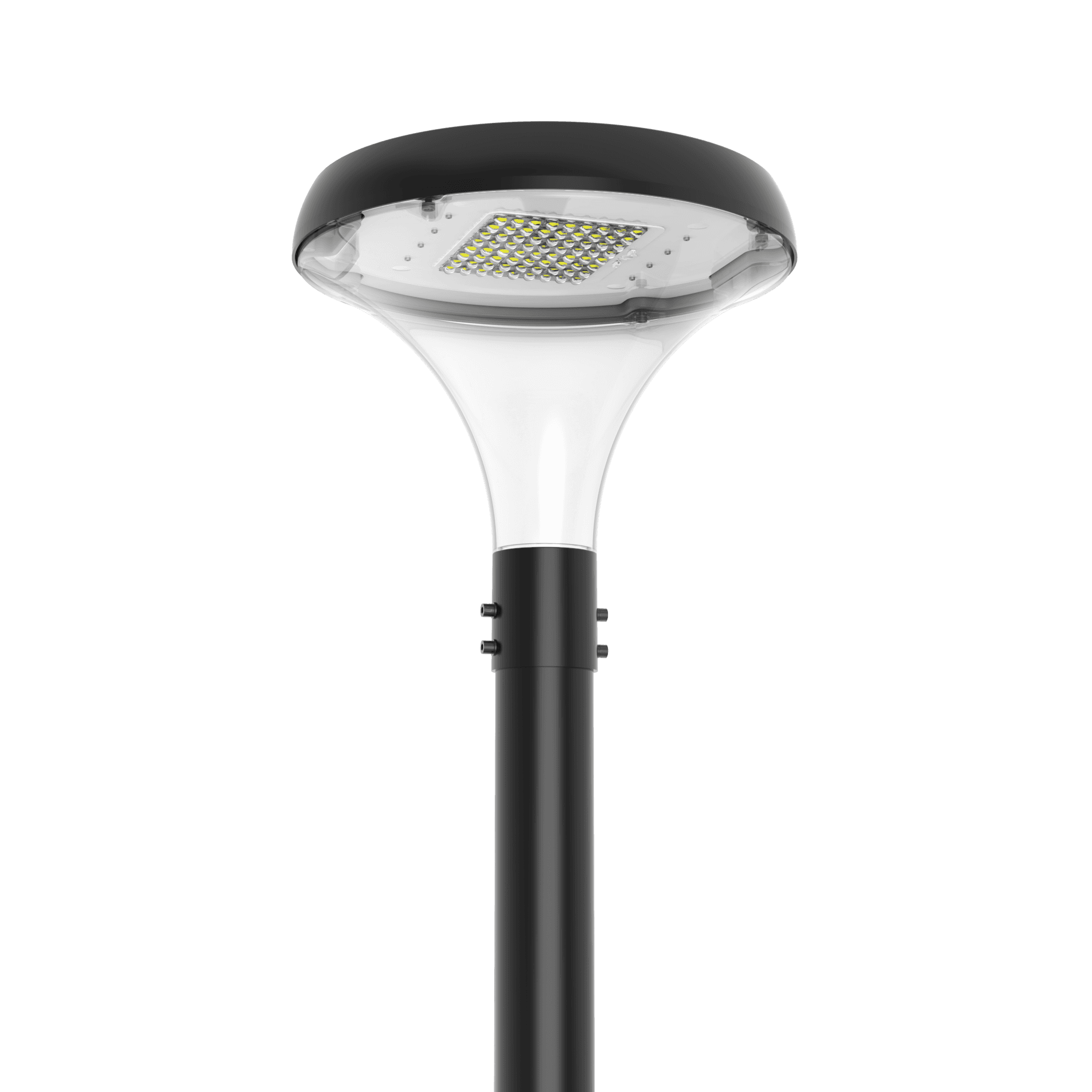 Светильник светодиодный IONIK Crystal парк 40 Вт Plaza 2700К IP66 RAL9005 черный