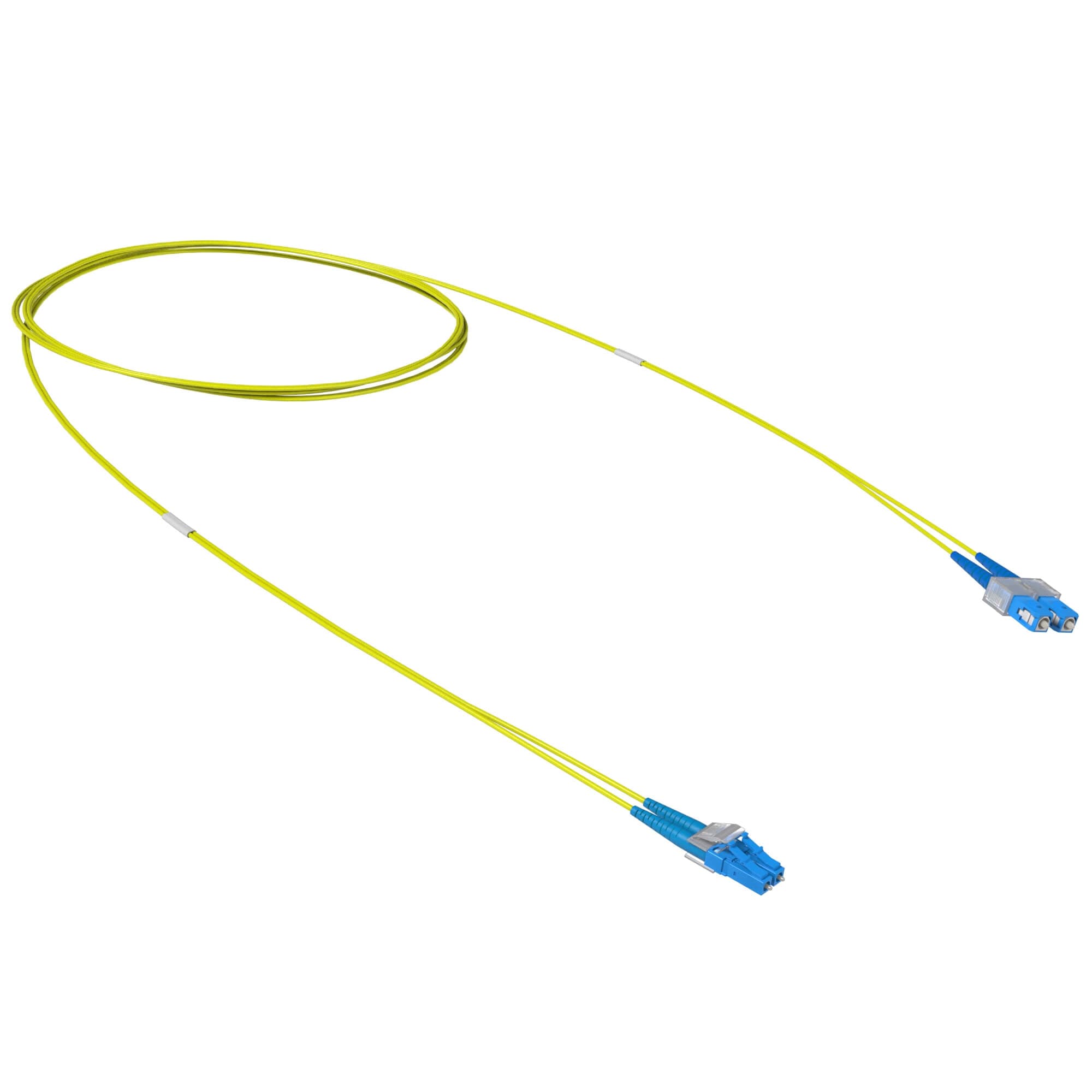 Патч-корд оптический переходной двухволоконный (Duplex) LC-UPC/SC-UPC, 9/125 OS2, 5 м