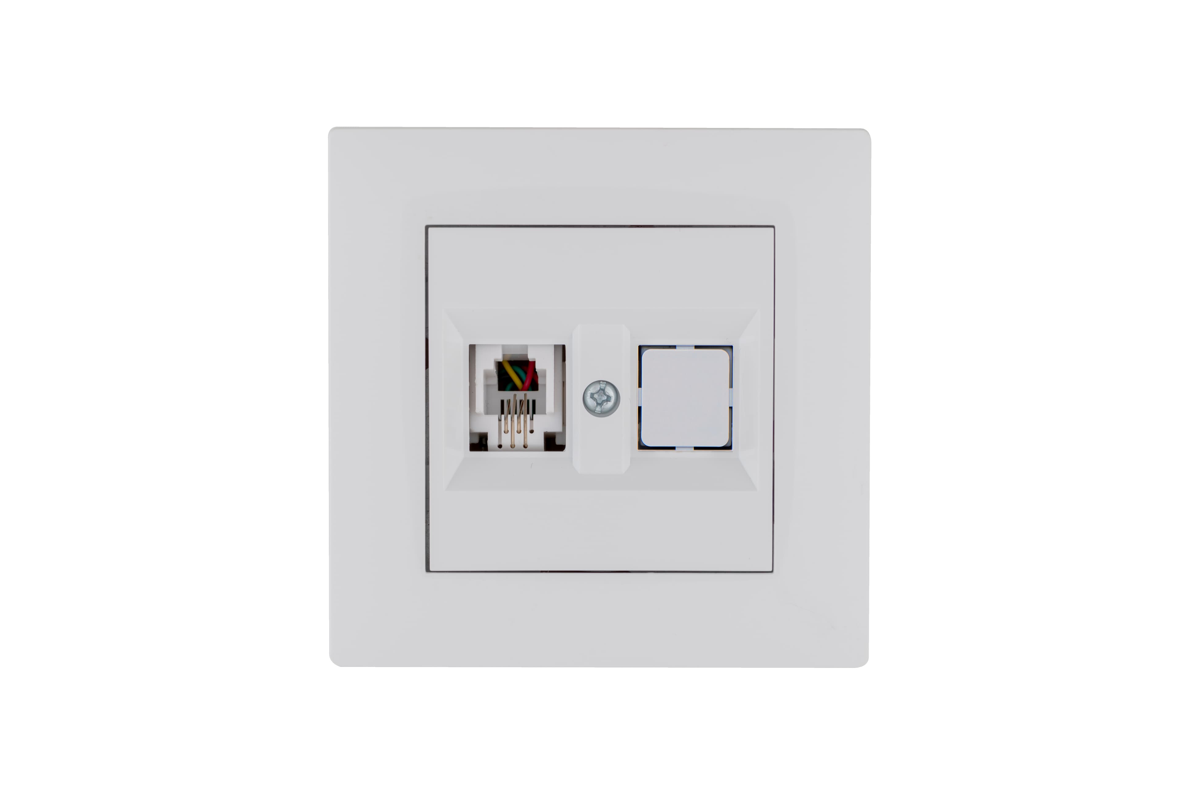 Розетка компьютерная CAT5+гнездо KAREA RIZZ белый