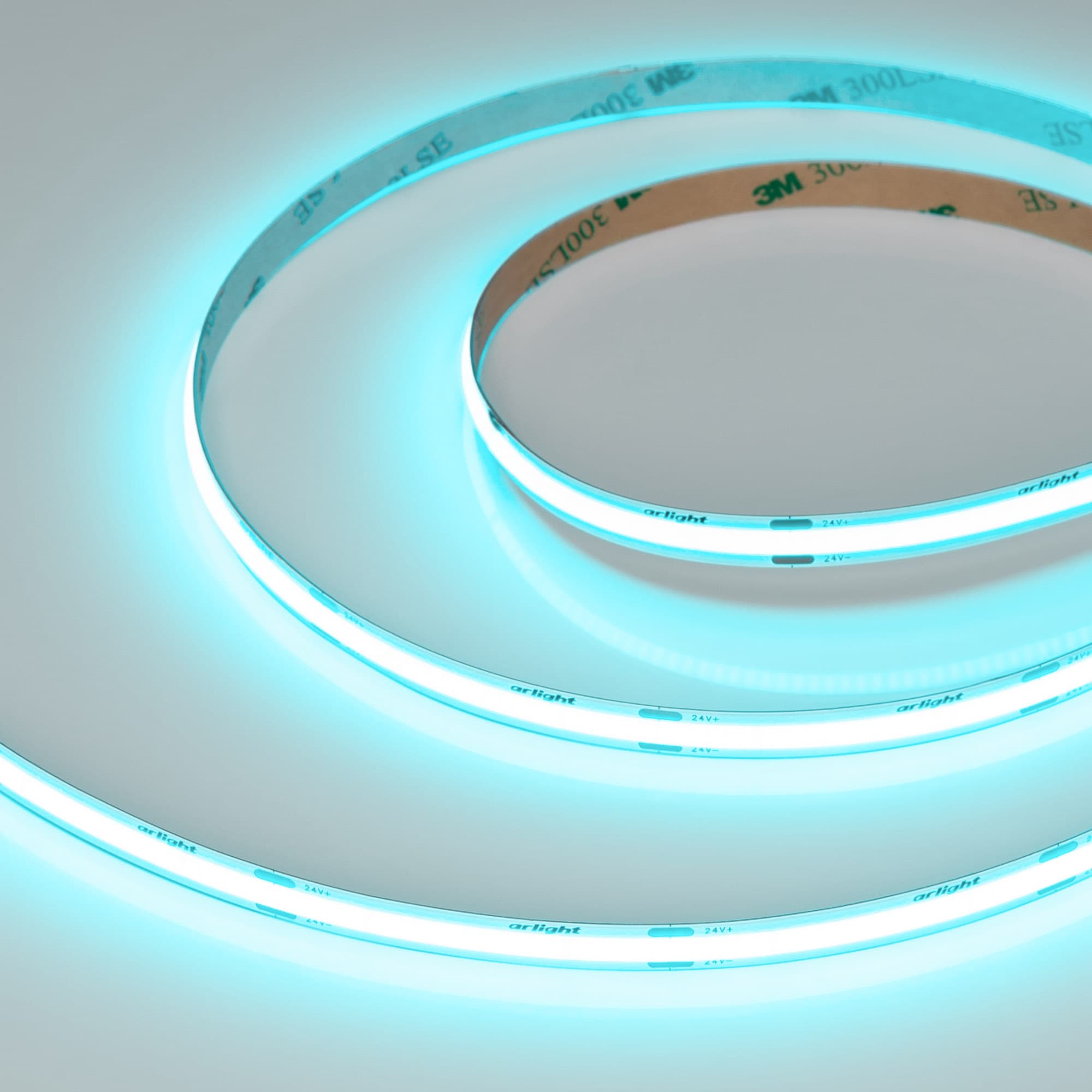 Лента светодиодная 8 Вт/м 24В IP20 Бирюзовый 480LED/м COB-X480-8mm CSP 5 м