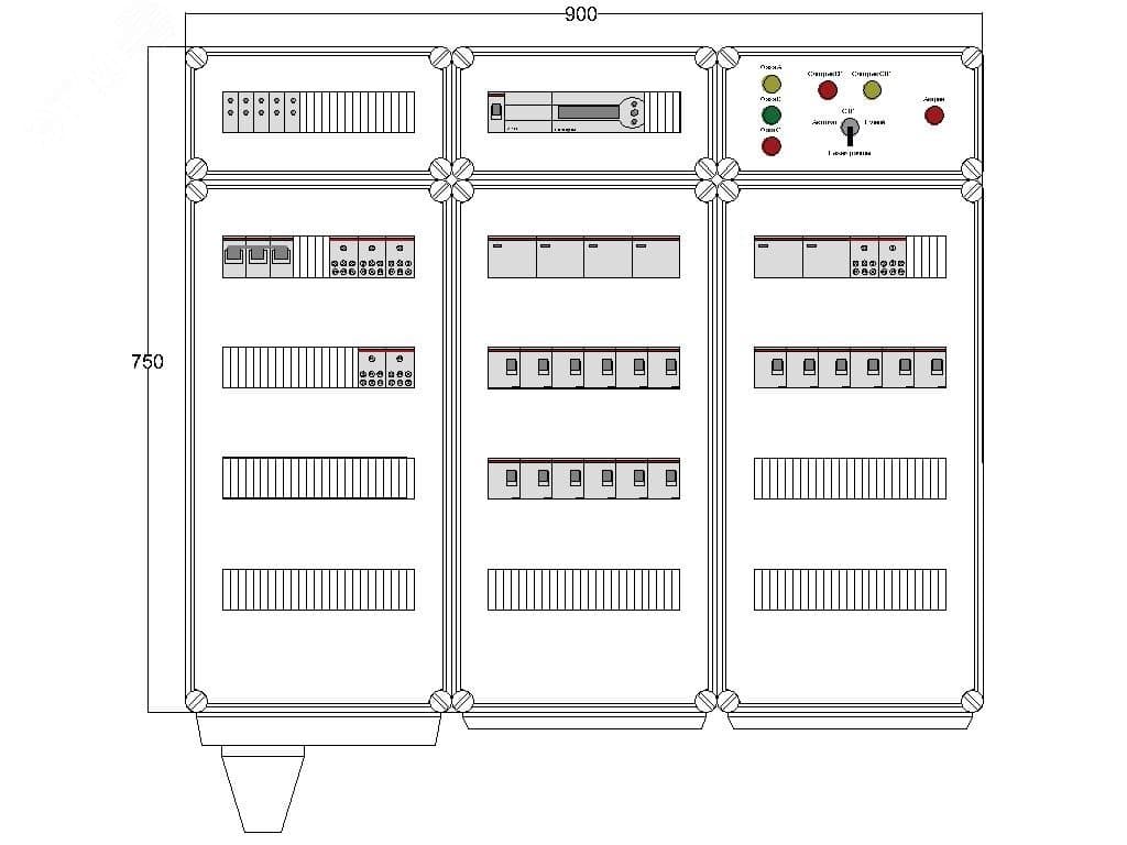 Щит управления электрообогревом HS 18x2700 D850 (в комплекте с терморегулятором)