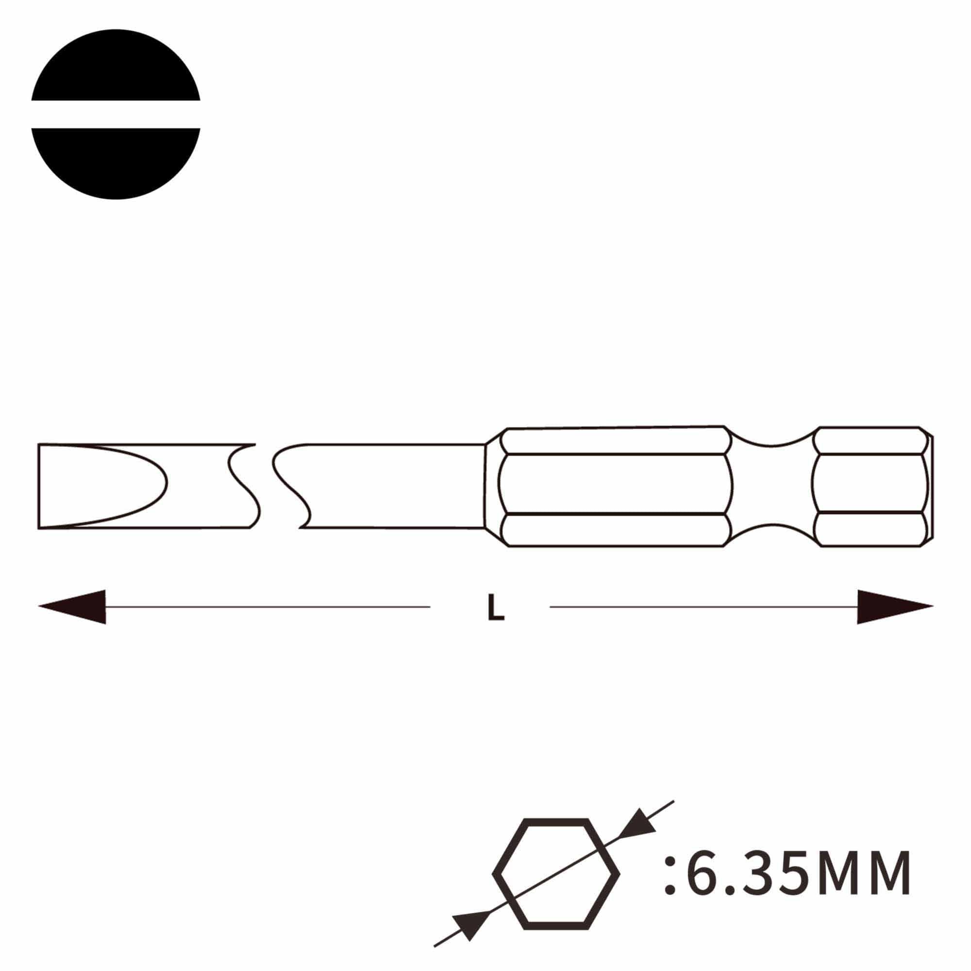 Бита шлицевая SL4,0x0,5 х50мм 7040Z