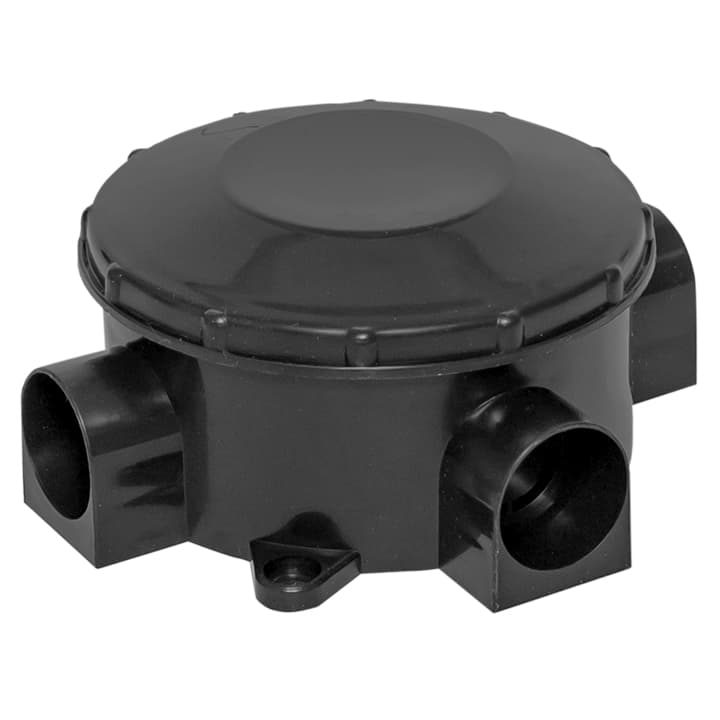 Коробка распаячная КМР-040-040б трехрожковая черная (70х35) PROxima
