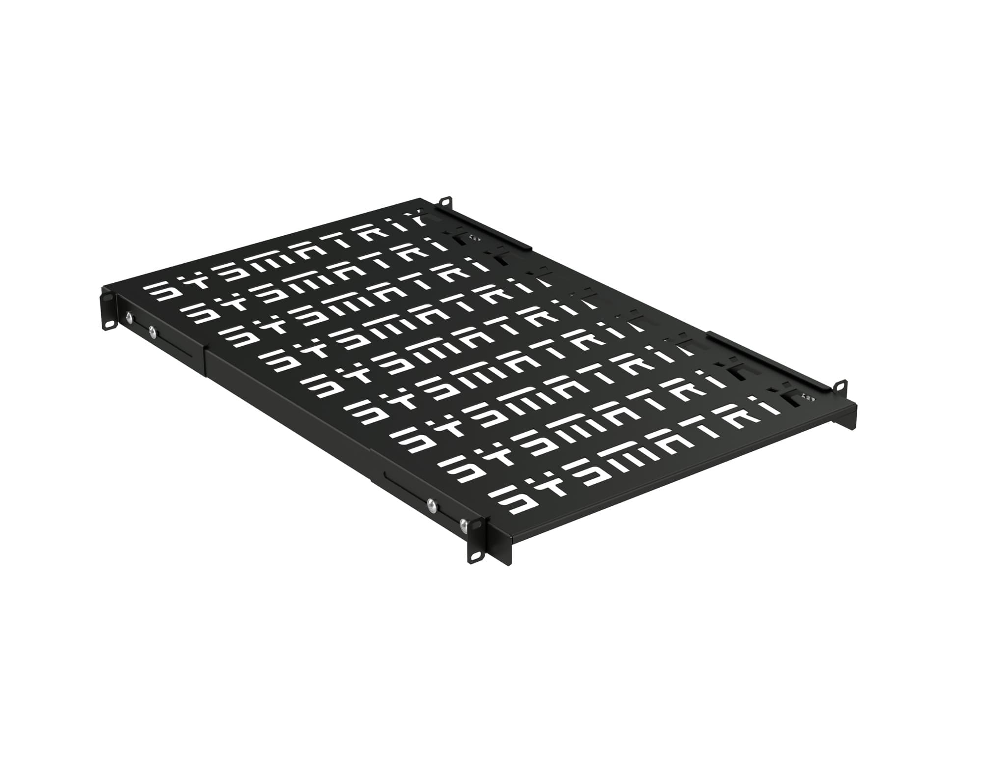 Полка SMART универсальная 19'' перфорированная. площадка 700 мм (регулировка направляющих от 620 мм до 780 мм) для напольных и настенных шкафов. цвет черный (RAL 9004) (8345s)
