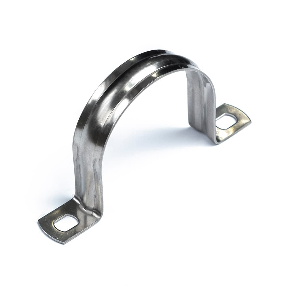 Скоба металлическая двухлапковая СМД(INOX) d48-50 мм
