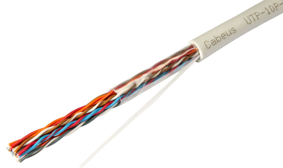Витая пара U/UTP Cat 5 10 пар 24 AWG solid LSZH нг(А)-HF