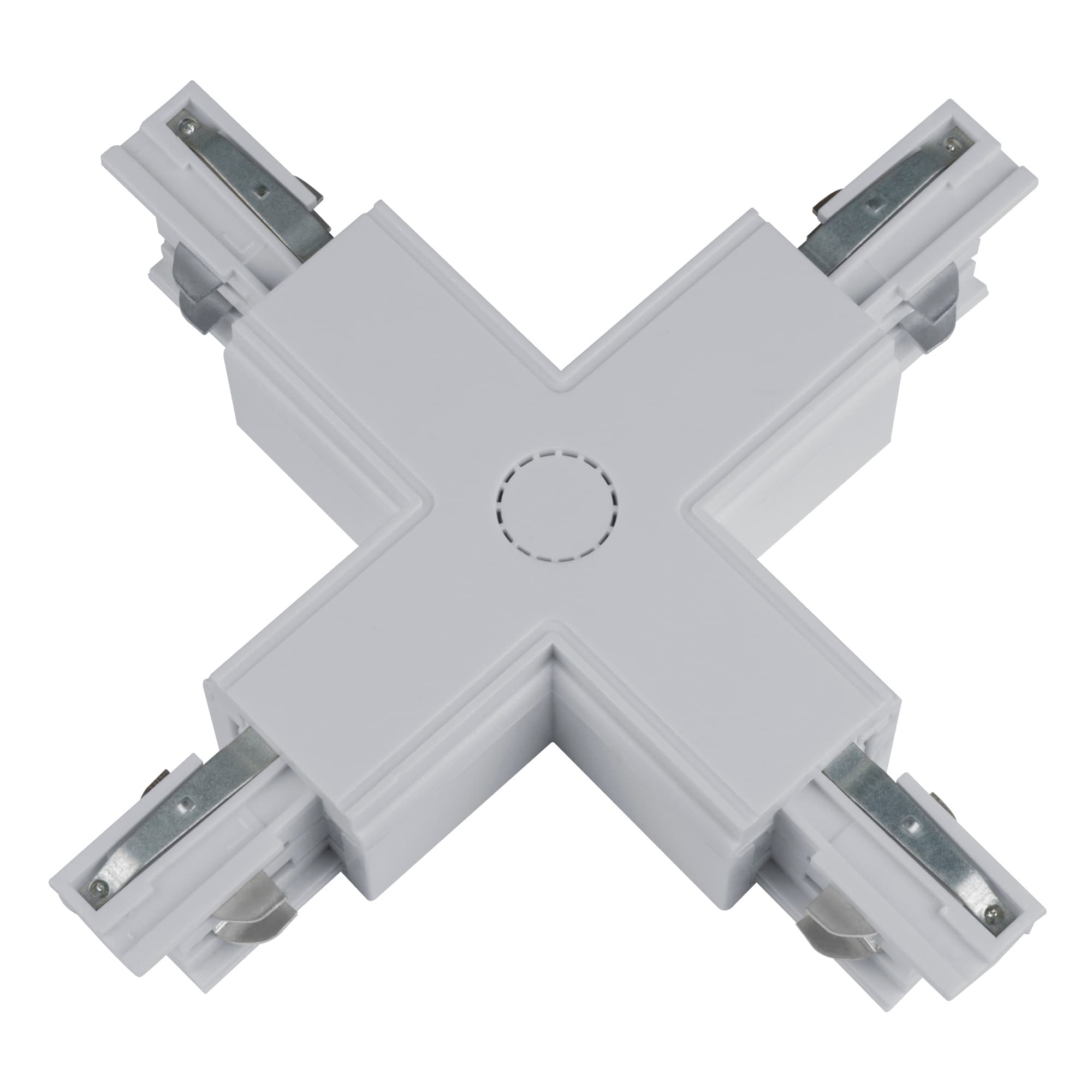 Соединитель для шинопроводов Х-образный серебряный UBX-A41 SILVER 1 POLYBAG