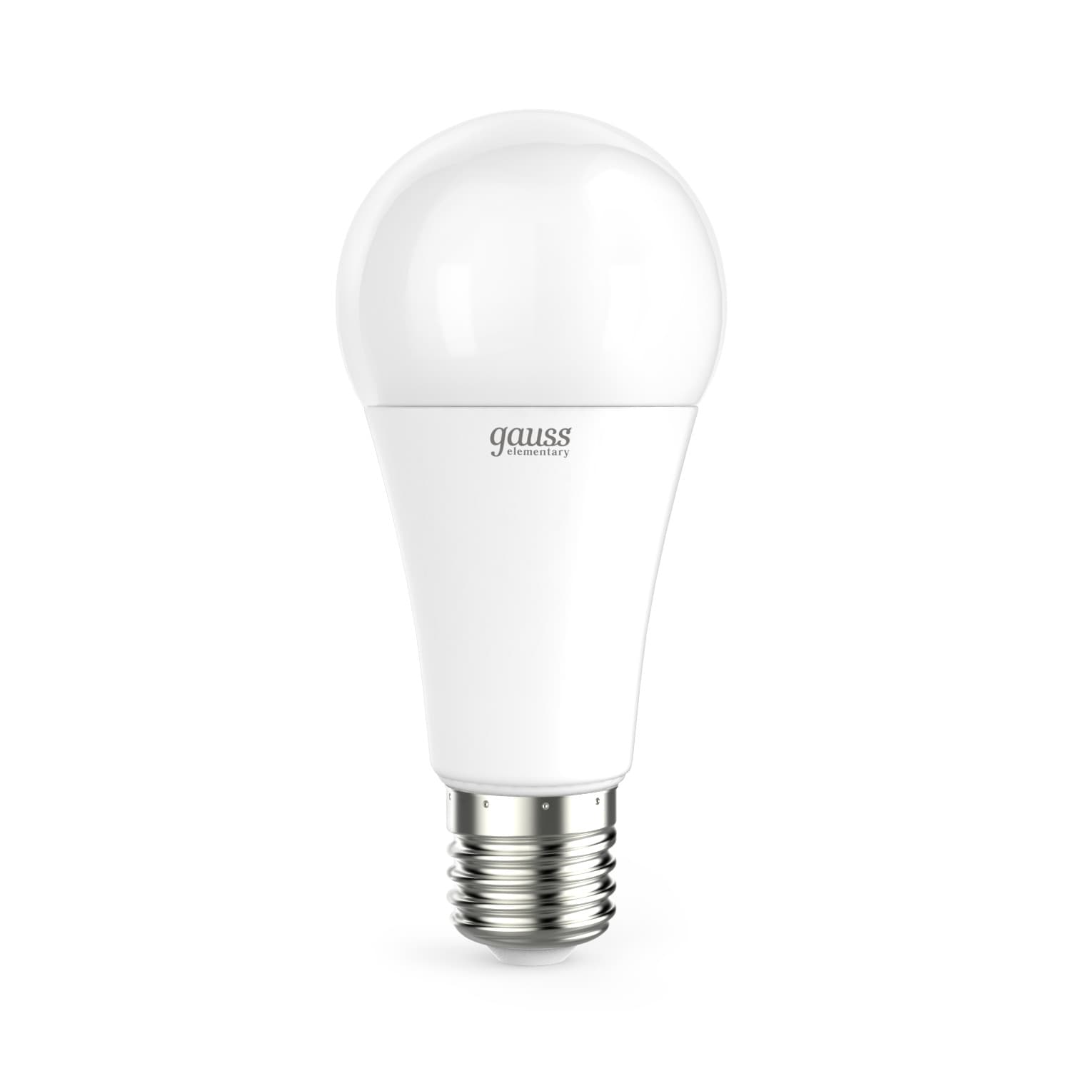 Лампа светодиодная LED 20 Вт 1520 лм 3000К А60 груша теплый E27 AC 220В Elementary