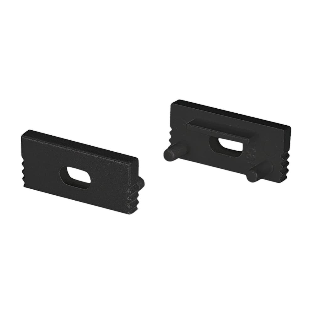 Заглушка SL-SLIM-H7 BLACK с отверстием (Пластик)