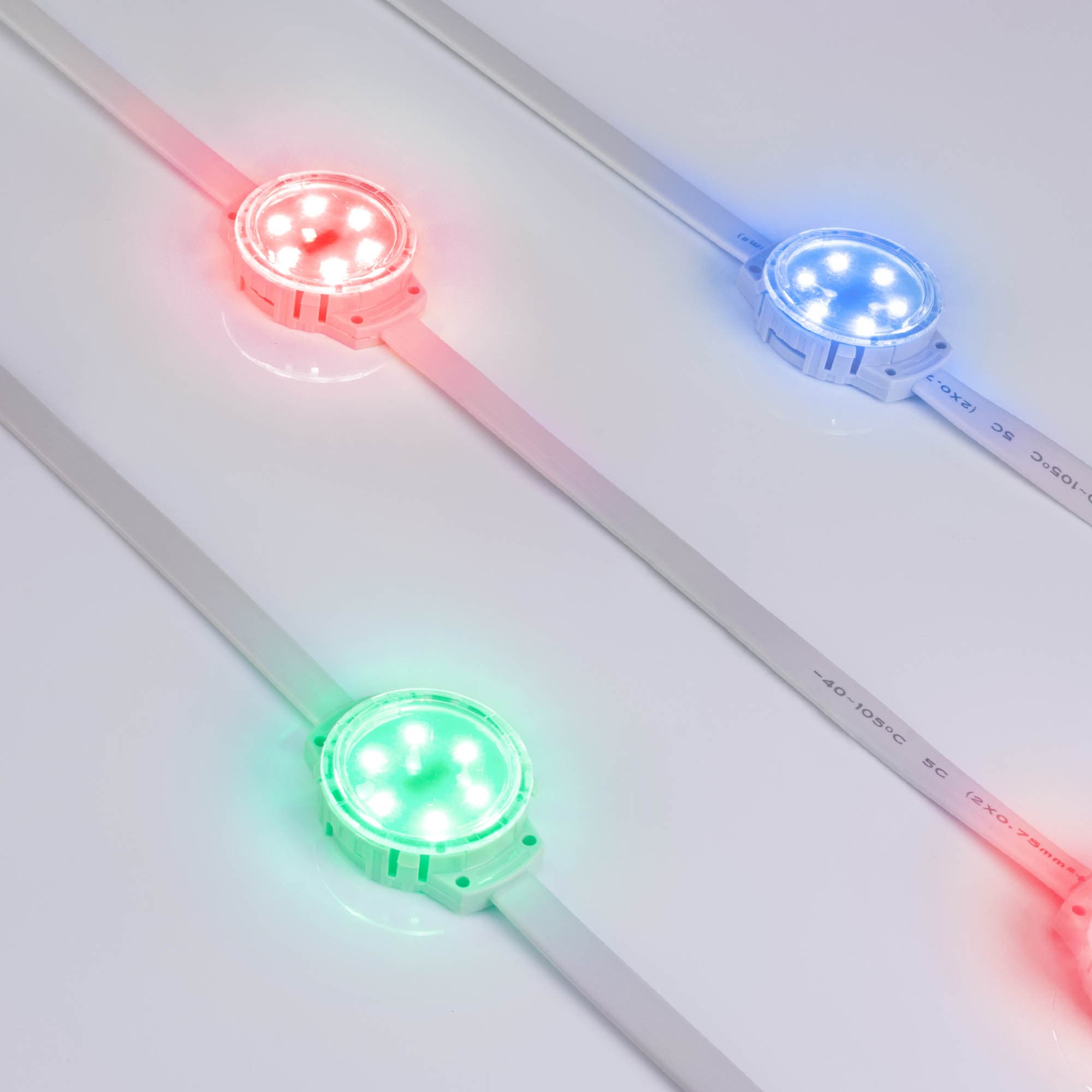 Модуль управляемый SOLEX-DMX-3535-6-24V RGB 120deg (D40x16mm, 1.5W, IP67) (, -)