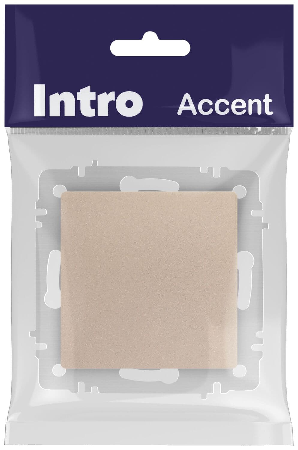 Кнопка Intro Accent 6-109-04 , 10А-250В, IP20, СУ, шампань