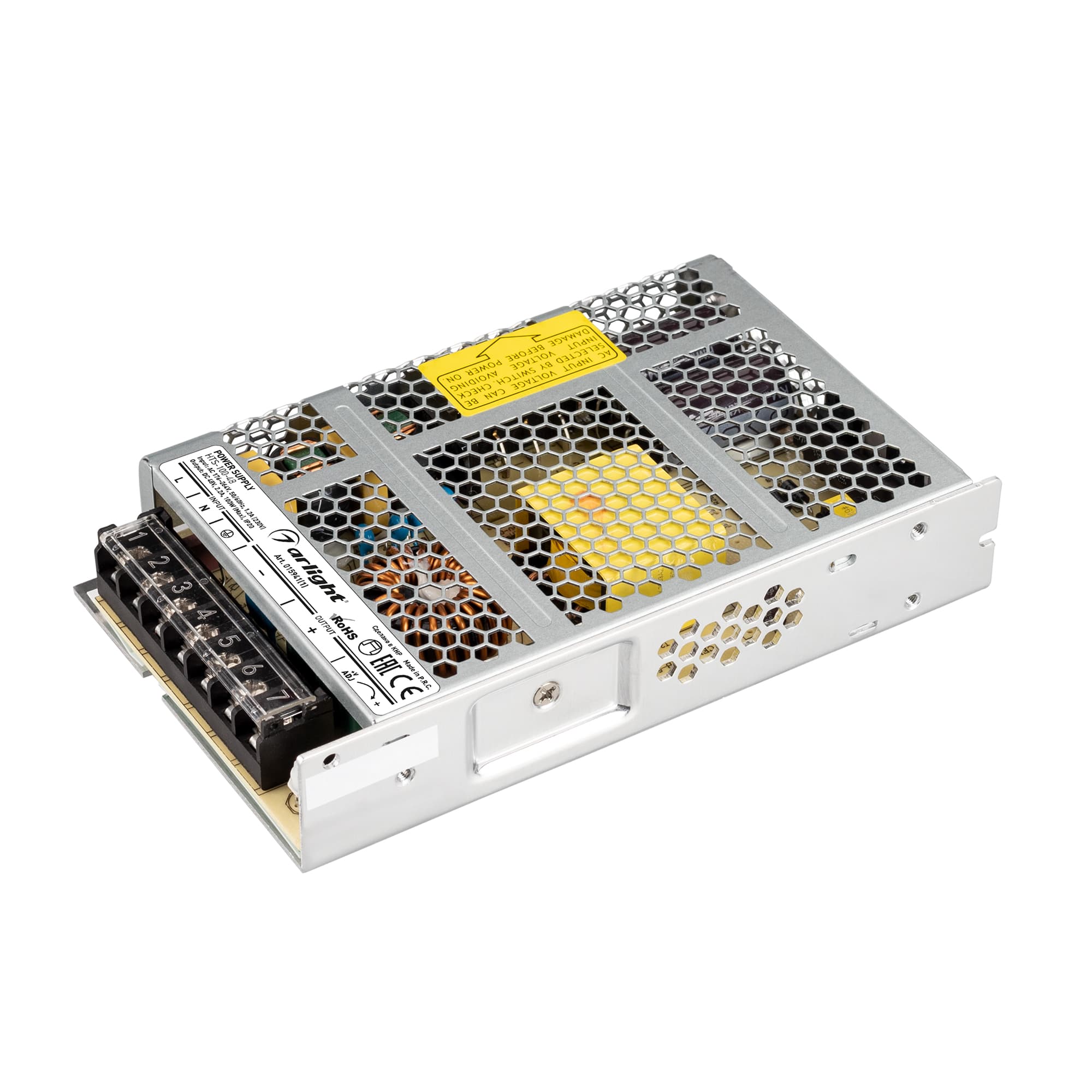 Блок питания HTS-100-48 (48V, 2.2A, 100W) (IP20 Сетка, 3 года)