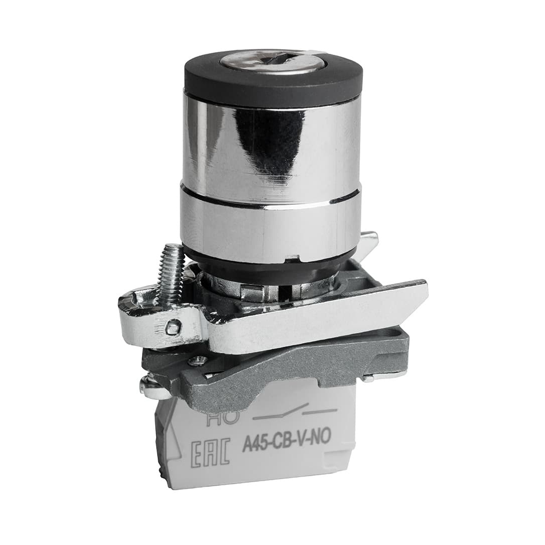 Переключатель OptiSignal D22 C4-SK-21 с ключом 2 положения металл 1НО XB4BA21