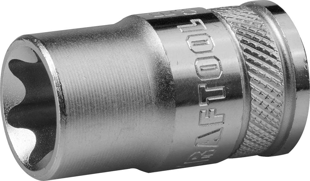Головка торцевая ''INDUSTRIE QUALITAT'', Cr-V, внешний TORX, хромосатинированная, 1/2'', Е 16