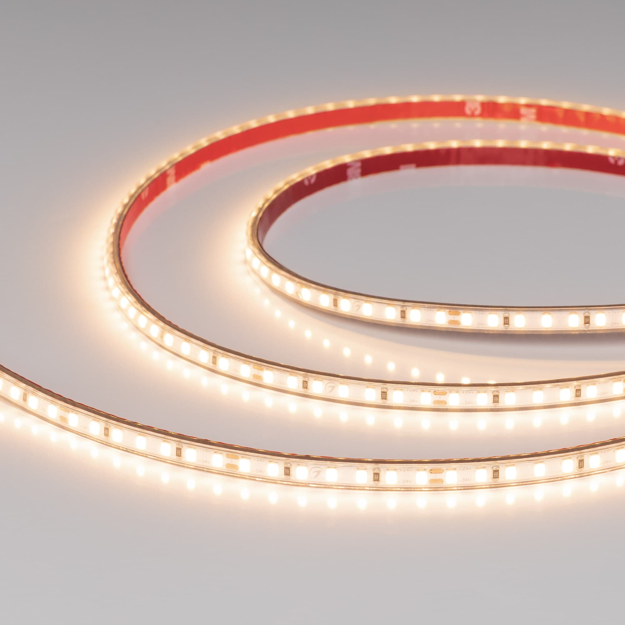 Лента светодиодная 10 Вт/м 24В IP67 3000K 140LED/м RTW-A140-7mm SMD 2835 5 м