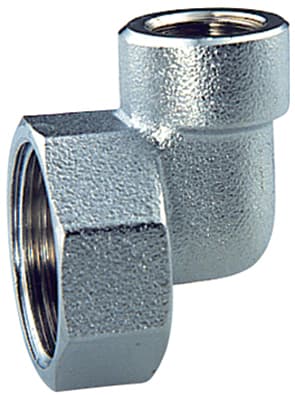 Переходник угловой, 3/4'х1/2', ВР-ВР, хромированный FAR