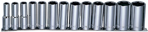 Набор головок торцевых глубоких MAXI-DRIVE 1/2''DR на держателе, SAE 7/16--1-1/4'', 13 предметов