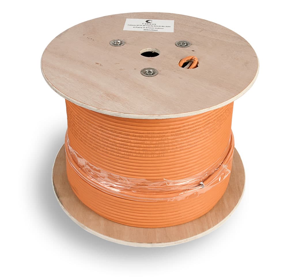 Витая пара S/FTP Cat 6a 4 пары 23 AWG solid LSZH нг(А)-HF 305м