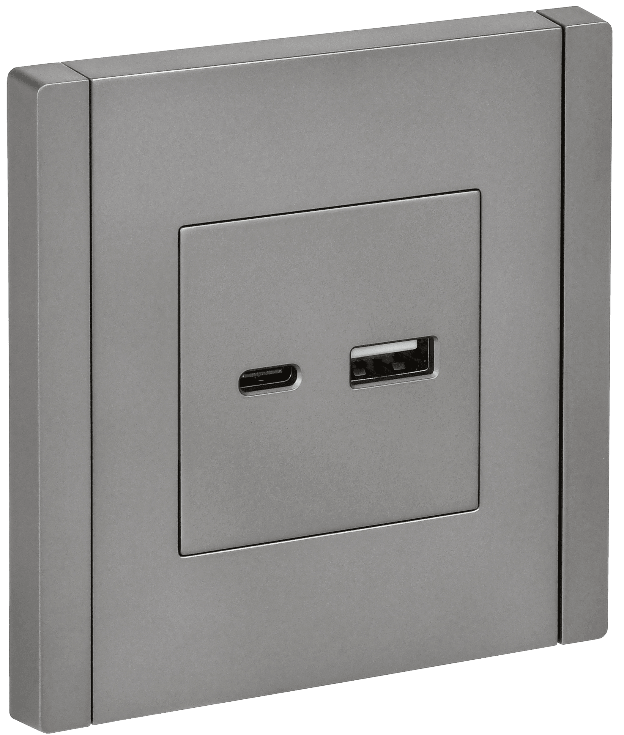 FORTE&PIANO Розетка USB A+C 18Вт FP551 сталь IEK