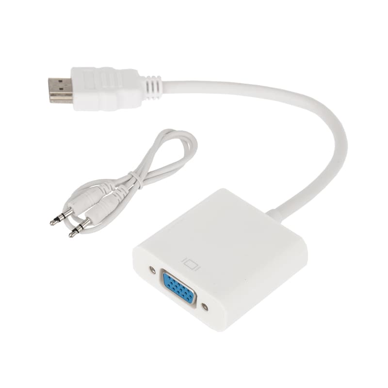 Переходник HDMI - VGA, провод + аудио кабель 3.5мм.