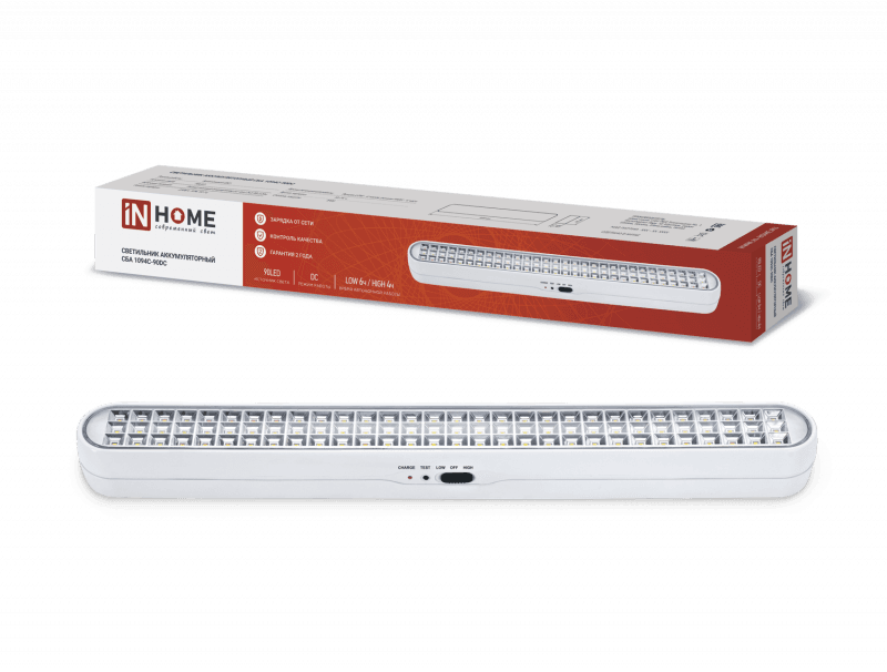 Светильник светодиодный аварийный СБА 1094-90DC 90LED 2.0Ah lithium battery DC IN HOME