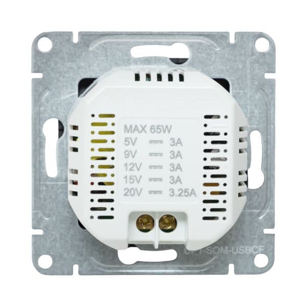 Механизм розетки USB-С  быстрая  мокко Эпика EKF