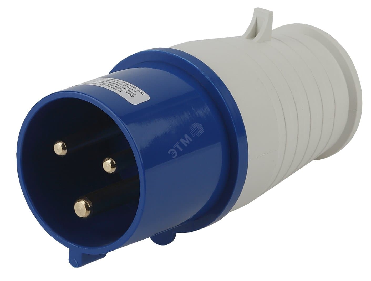 Вилка переносная 023 2Р+РЕ 32А 220В IP44 (10/120/1440) V-32-2P-PE-IP44