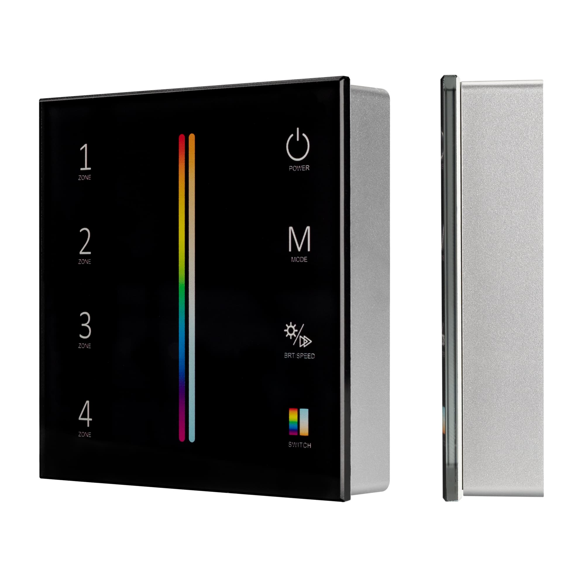Панель Sens SMART-P55-MULTI Black 3V, 4 зоны, 2.4G ARL, IP20 пластик, 5 лет