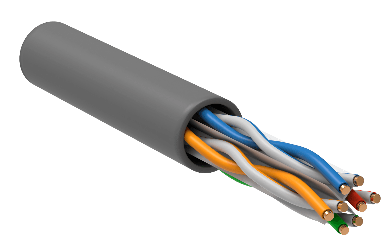 Витая пара U/UTP кат.6 4х2х23AWG PVC серый (305м) РФ/Т