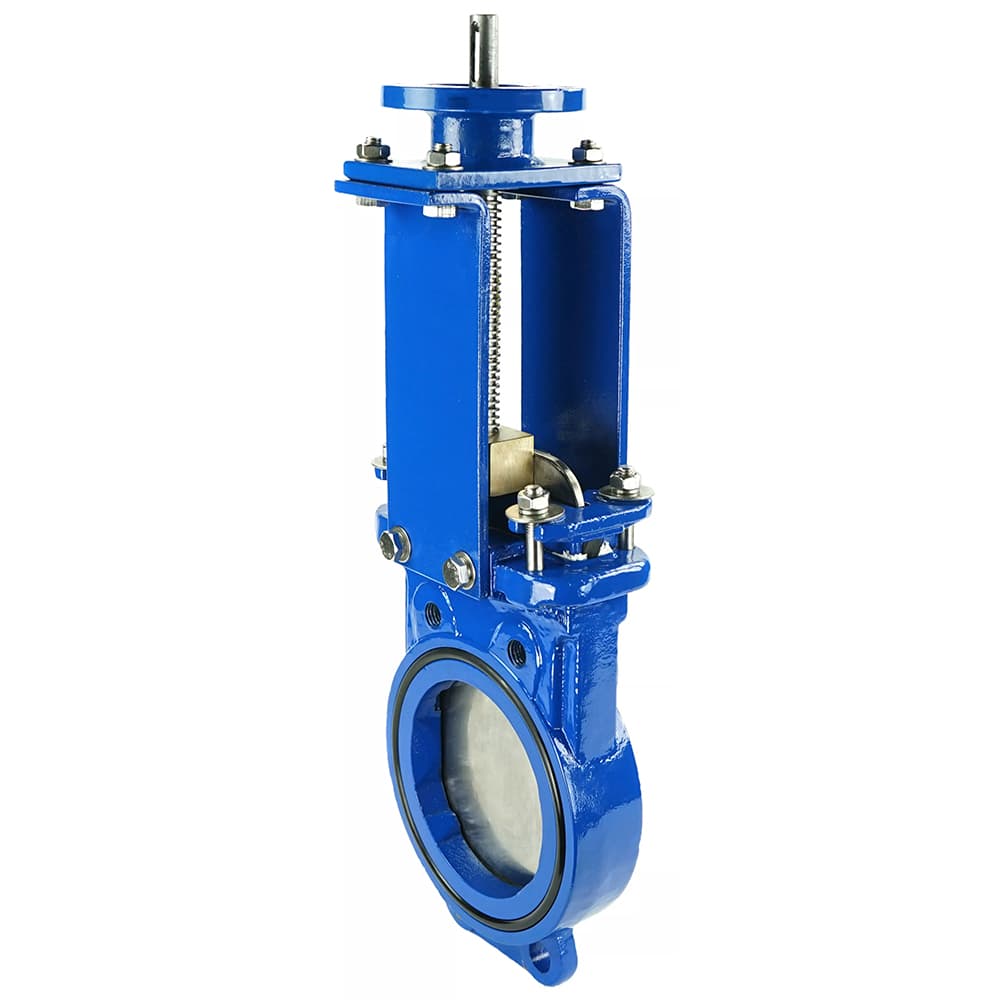 Задвижка шиберная ножевая GGG40-SS304-NBR-2W-ISOF14 Ду250 Ру10 с невыдвижным шпинделем, корпус GGG40, нож SS304, уплотнение NBR, направление рабочей среды 2-стороннее, с ISO-фланцем под привод, шток 22, F14