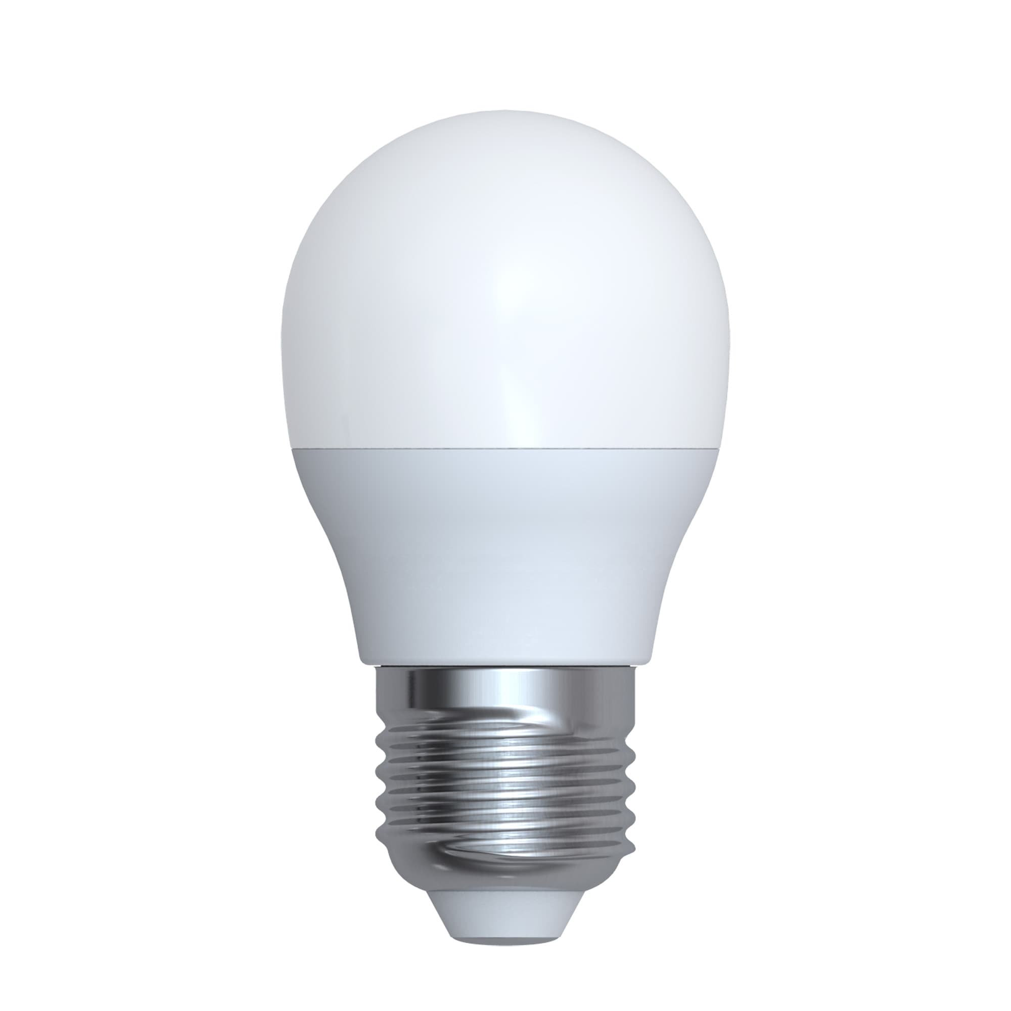 Лампа светодиодная 6 Вт Форма шар матовая Белый свет 4000К Картон LED-G45-6W/4000K/E27/FR/RA95 PLK01WH
