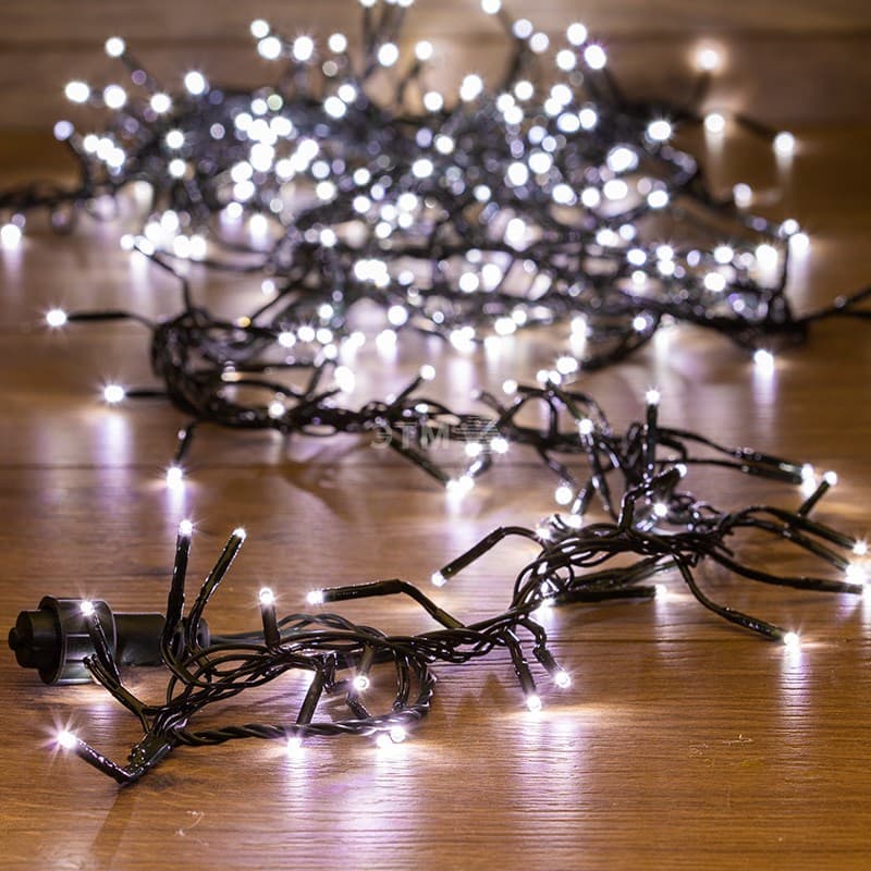 Гирлянда кластер LED 3 м, темно-зеленый ПВХ IP20, 288 диодов, белый