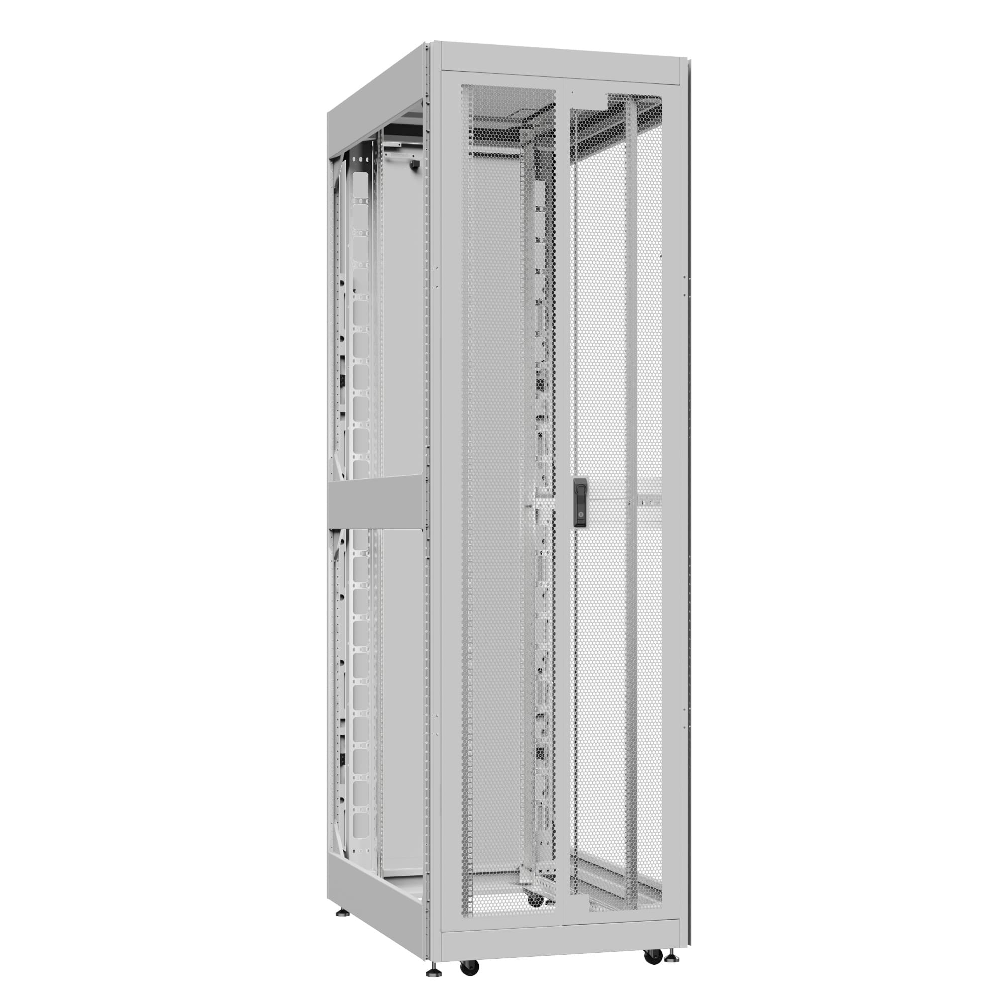 Шкаф серверный 42U 800х1200 передняя дверь: двустворчатая перфорированная IP20. задняя дверь: одностворчатая перфорированная IP20. боковые панели: без. цвет: серый RAL7035 