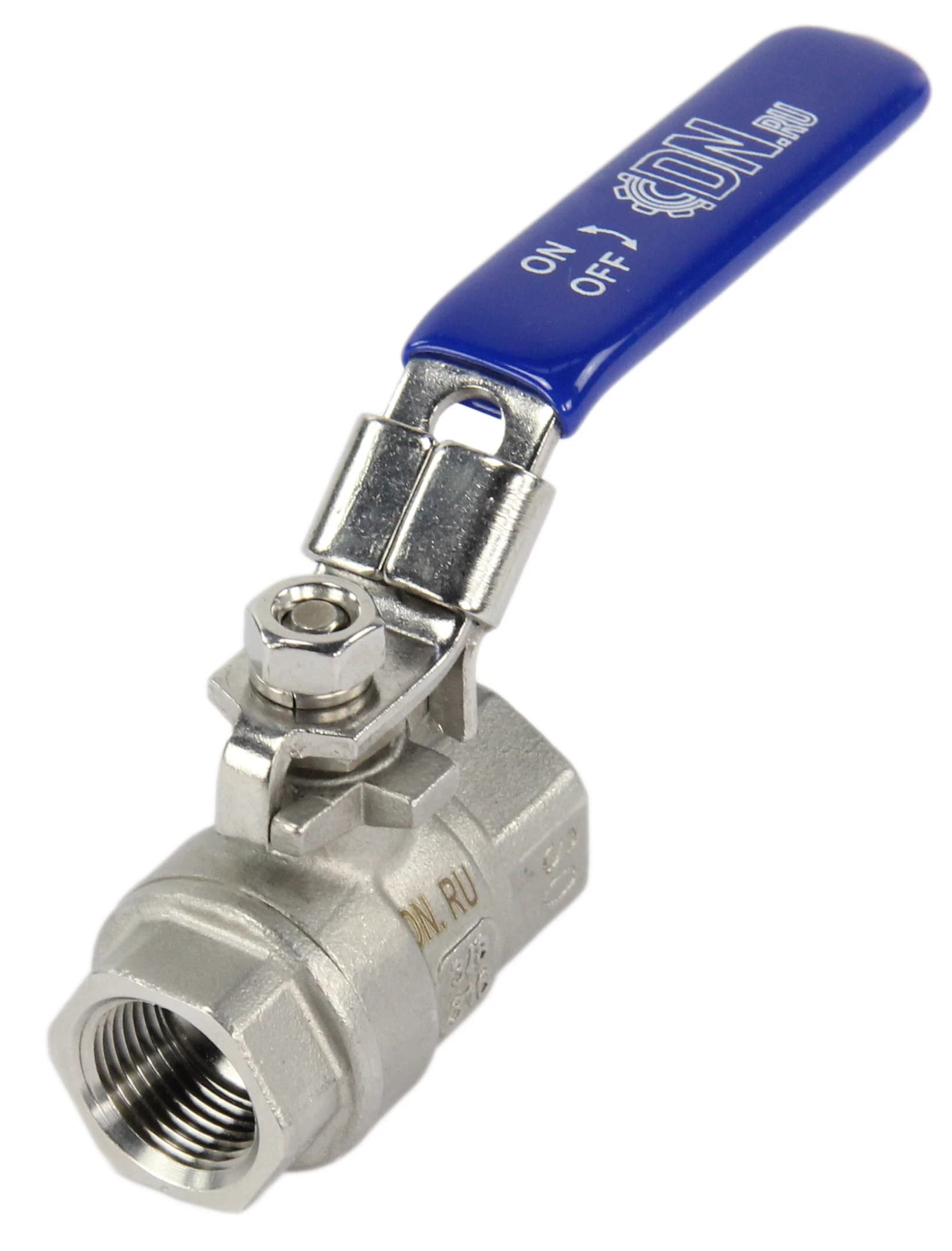 Кран шаровой 316-316-PTFE-140 Ду10 Ру140 нержавеющая сталь 316, уплотнение PTFE, полнопроходной, резьбовой, с рукояткой