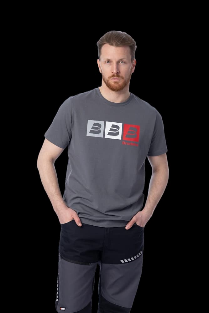 Футболка Brodeks KS705, серый L