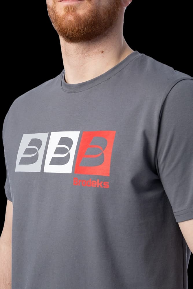Футболка Brodeks KS705, серый L