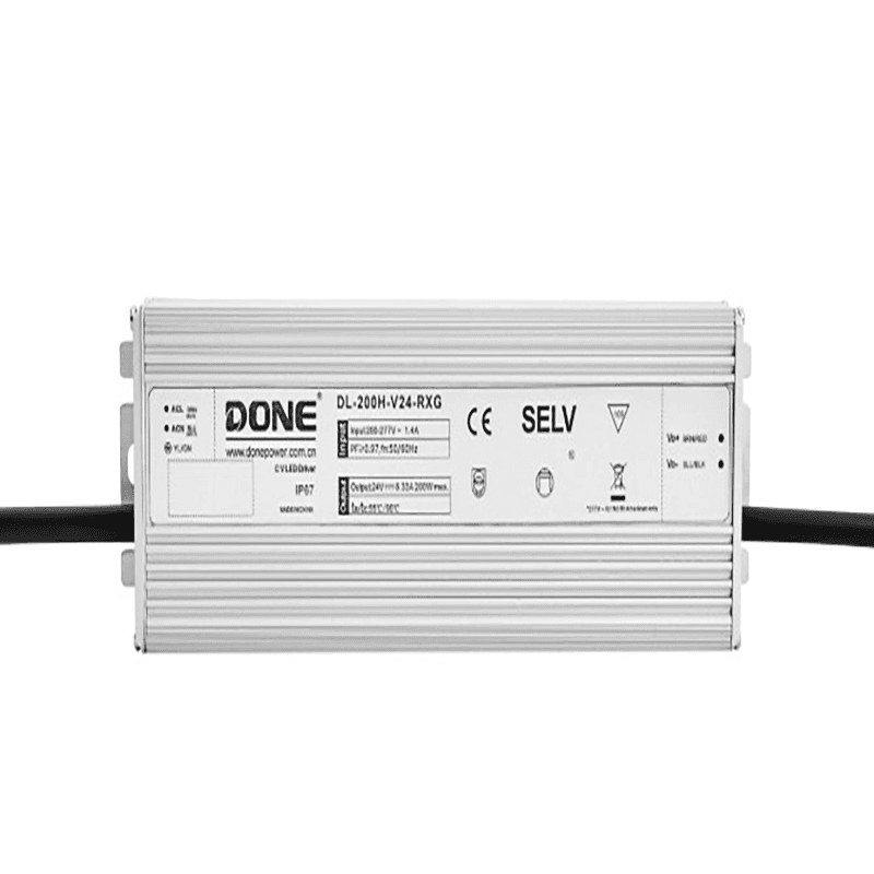 Драйвер 200Вт 24V для светодиодной ленты DONE POWER IP67 199x63x37 мм