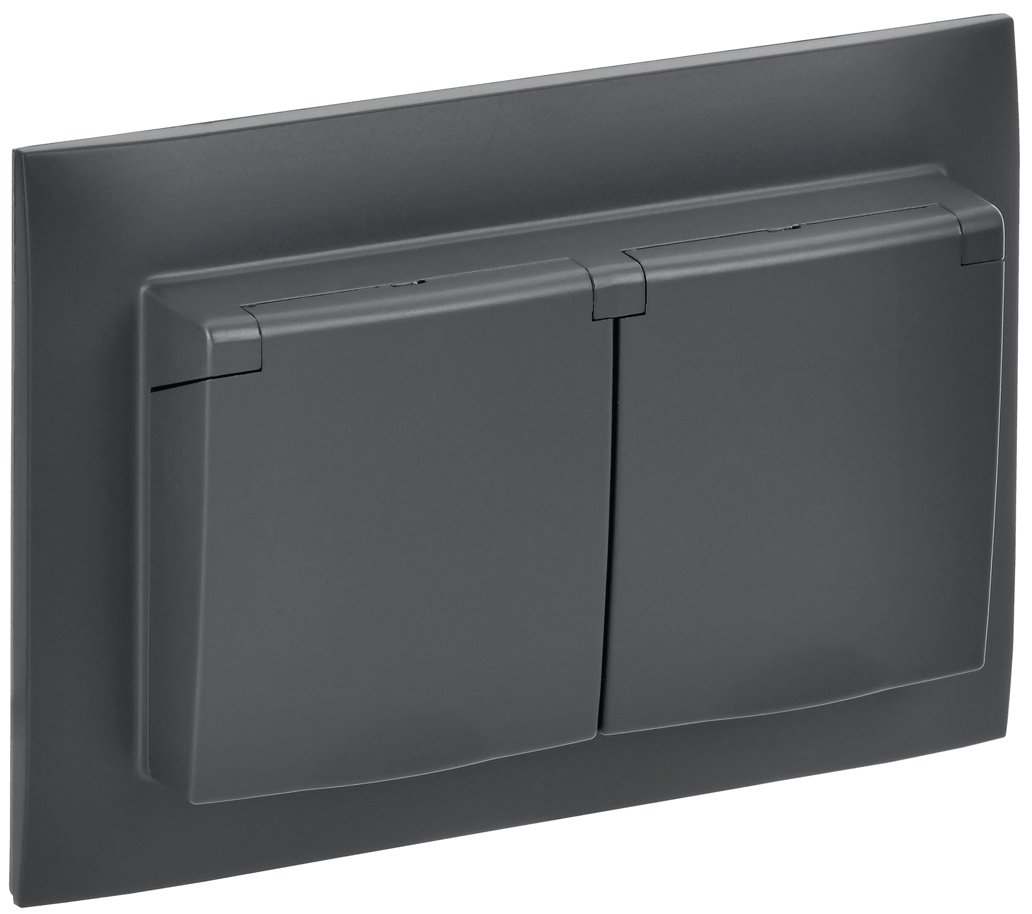 SKANDY Розетка 2-местная и крышкой 16А в сборе IP44 SK-R12T титан IEK