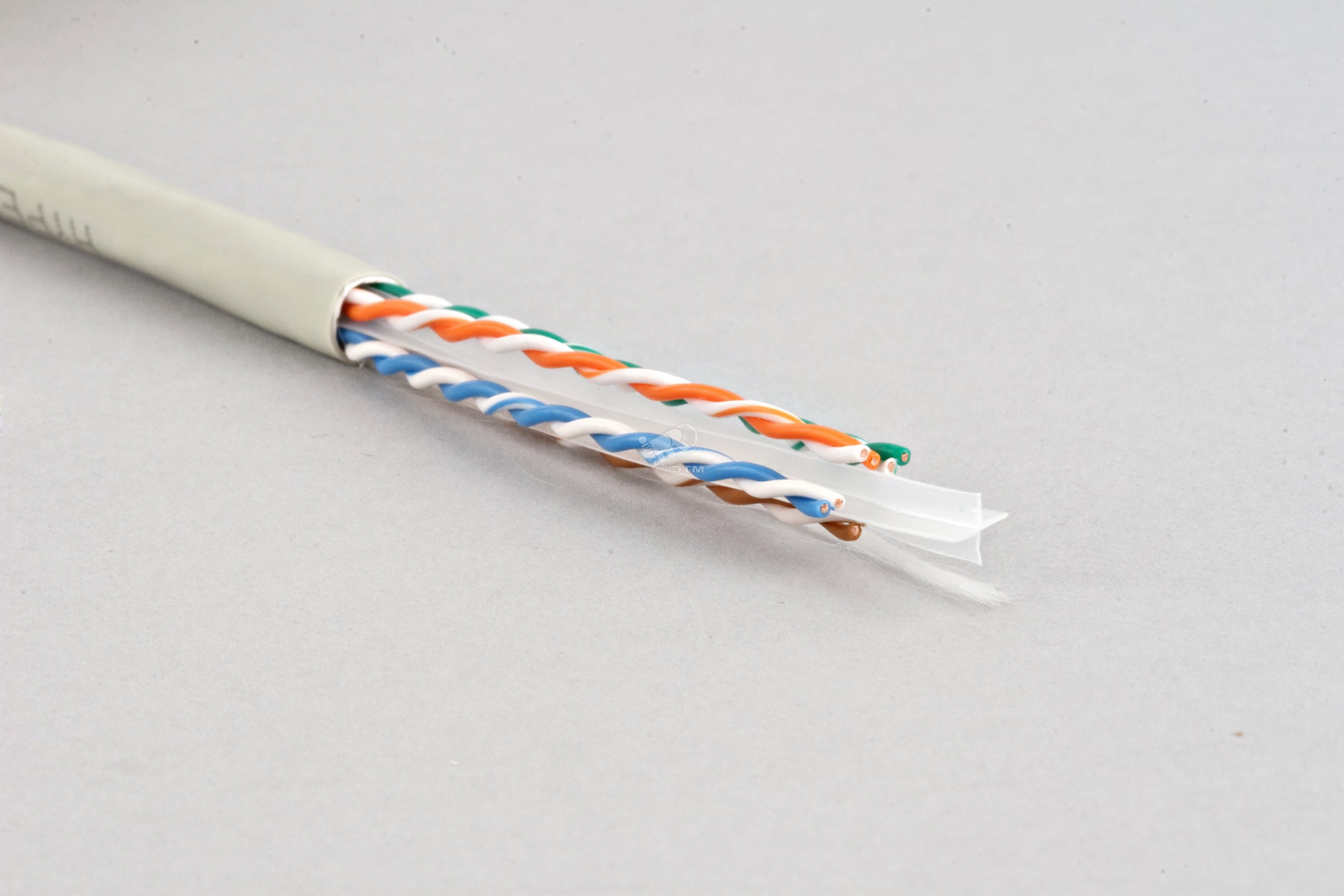 Витая пара U/UTP кат 6 4 пары 23 AWG LSZH серый 305м