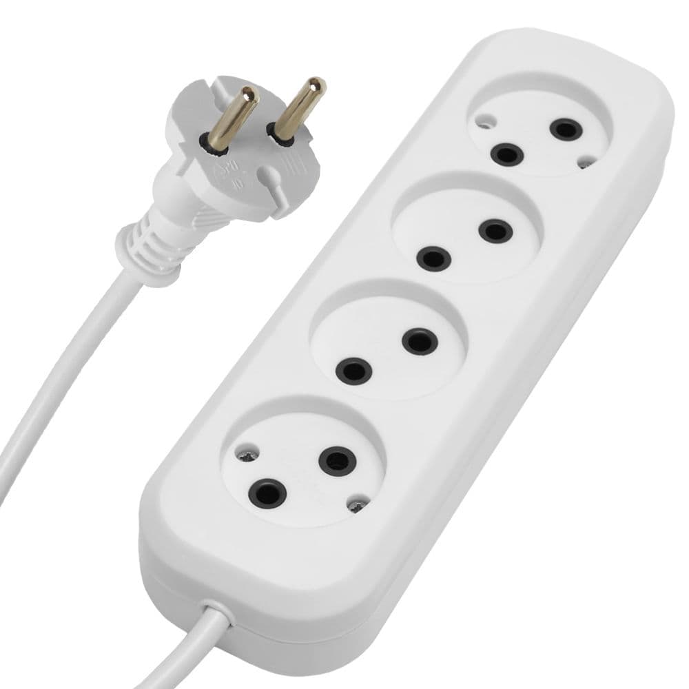 Удлинитель 4-местный б/з 2x0.75 5м 250В 10А Home HM01-40-05 У10-429 белый