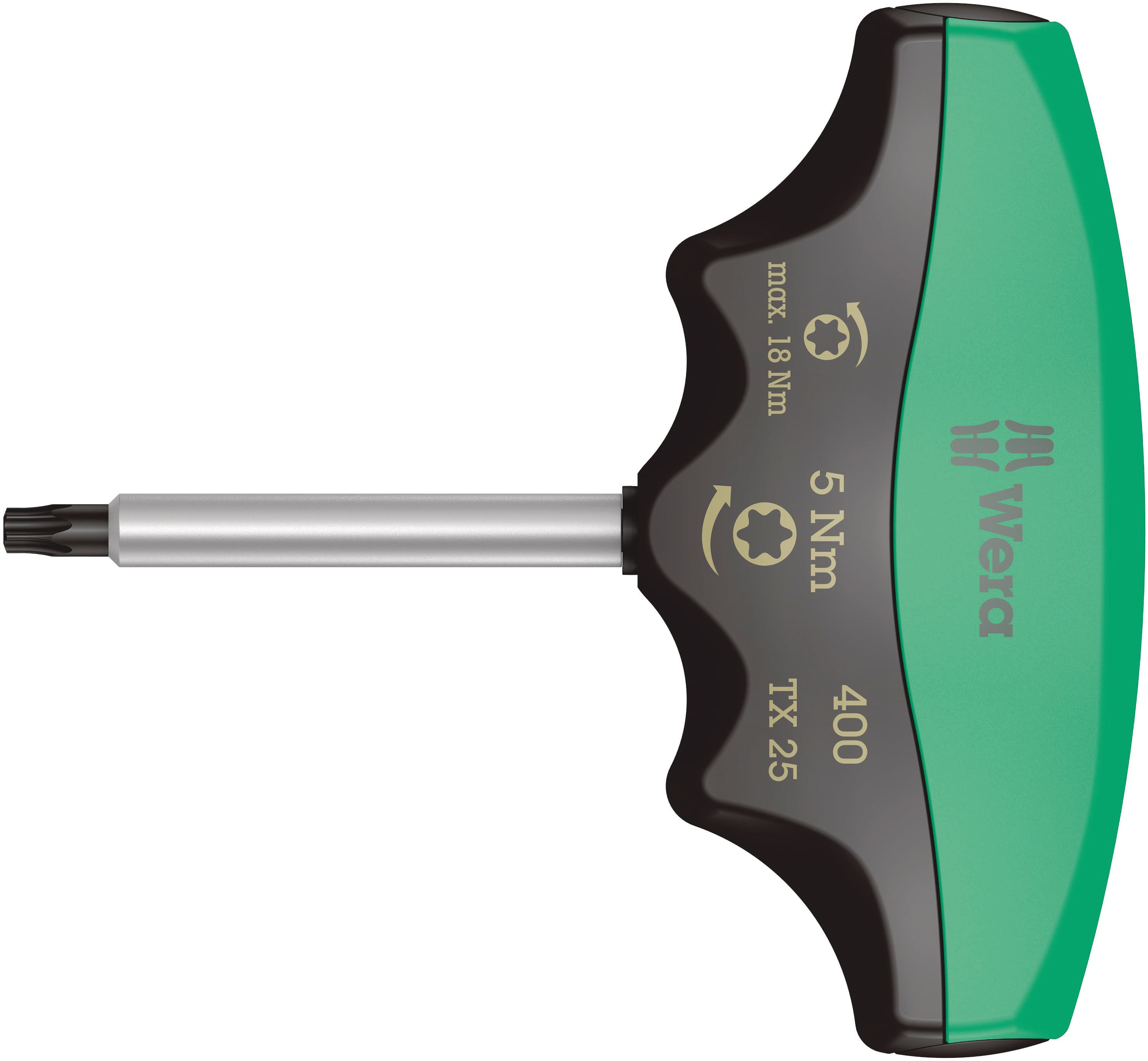 Индикатор крутящего момента с Т-образной рукояткой 300 TX TORX с фиксированным моментом затяжки с защитой от вмешательства в настройки TX 25X5.0 Нм