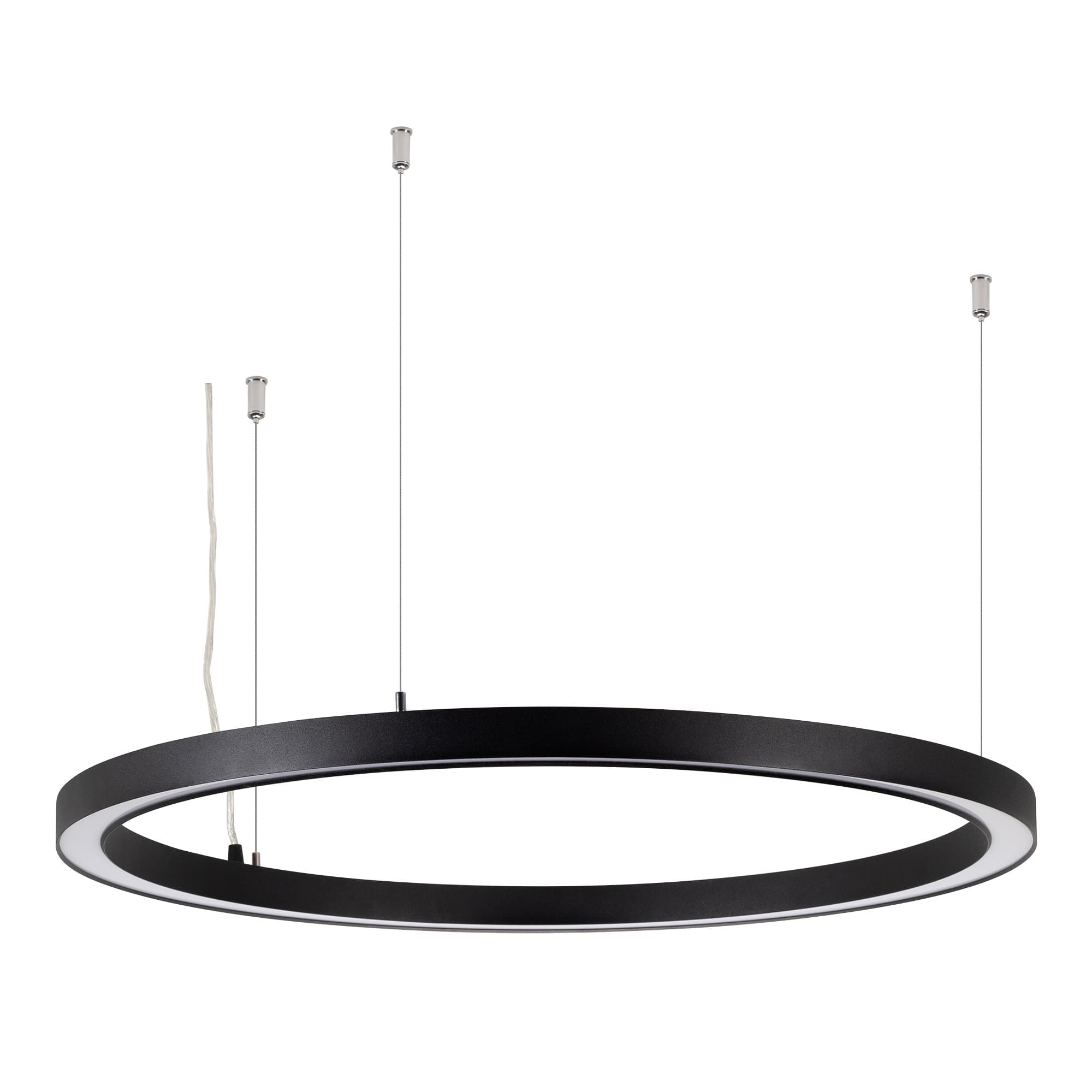 Светильник SP-CIRCLE-HANG-O3535-D900-55W Day4000 RAL9005 120 deg 230V IP40 LED алюминий