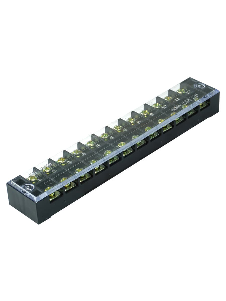 ТВ-2512, 25А, 12 клеммных пар, IP30, блок зажимов