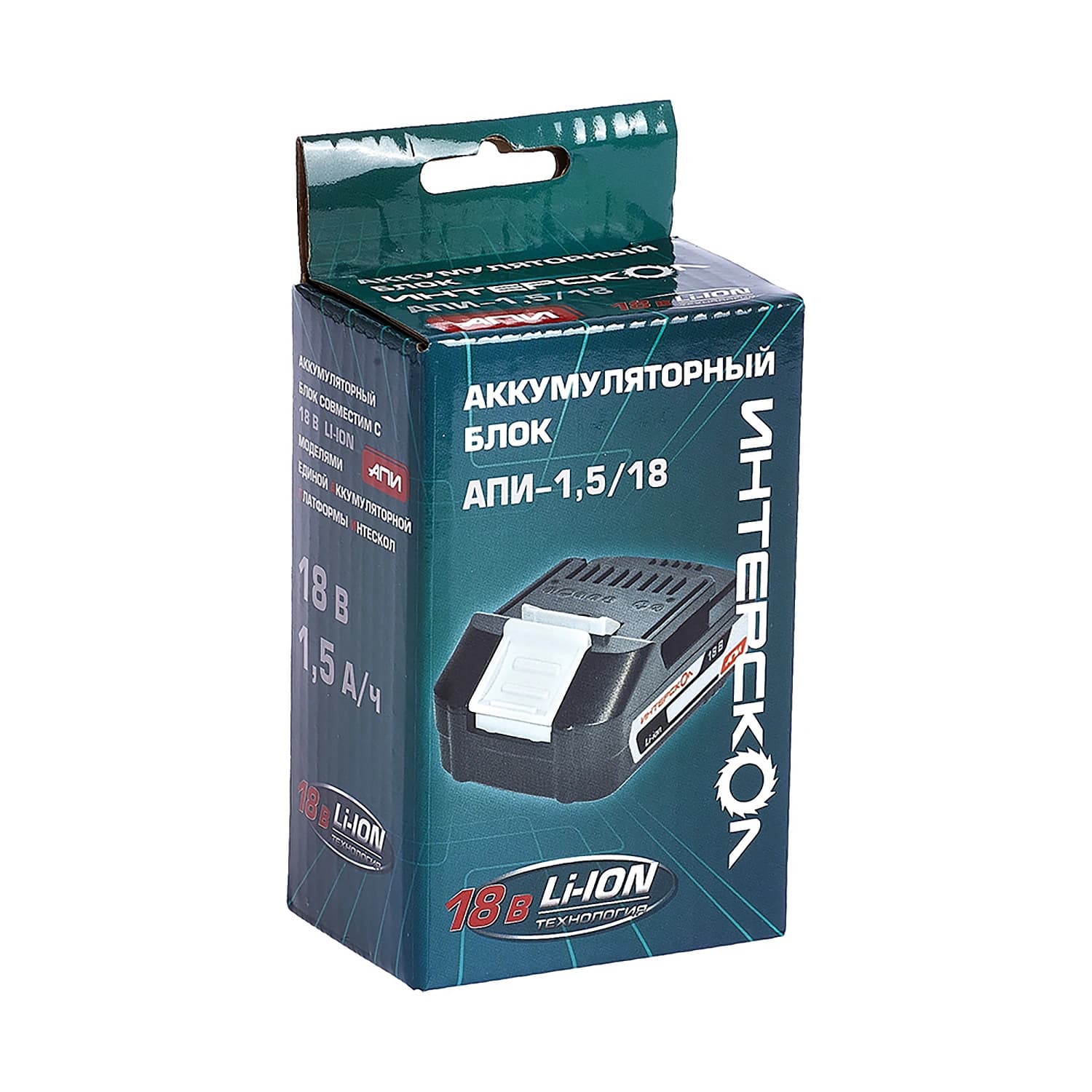 Аккумулятор апи-1,5/18 аккум. блок 1,5а/ч, 18в,   li-ion