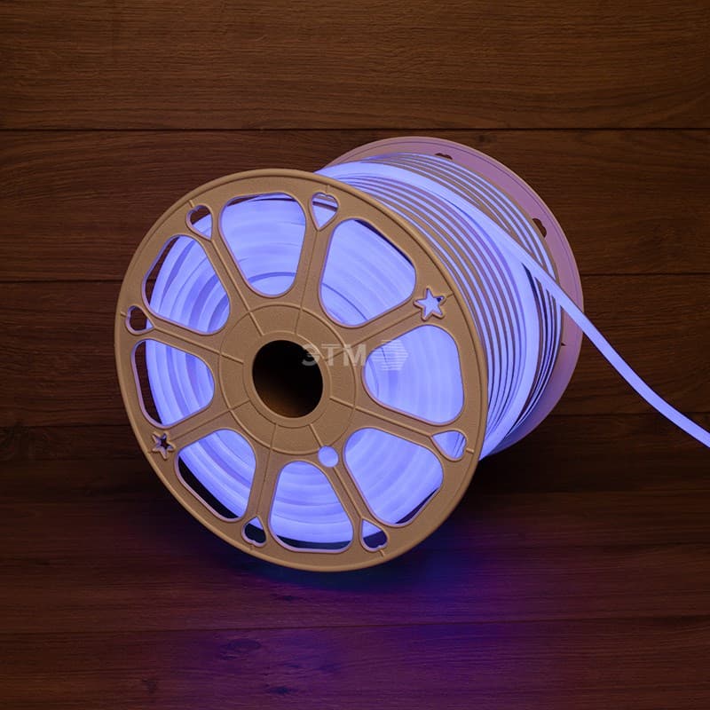 Неон гибкий LED SMD 8х16 мм, синий, 120 LED/м, 100 м